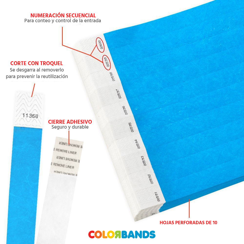 Brazaletes de Papel Tyvek 3/4" - Image 2